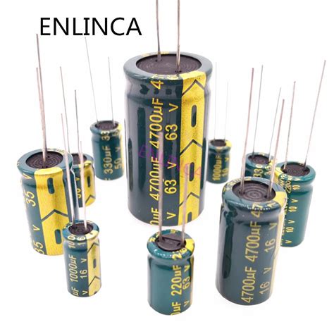 5 20ชิ้น10v 16v 25v 35v 50v Low Esr ความถี่อลูมิเนียม Capacitor 47uf 100uf 220uf 330uf 470uf