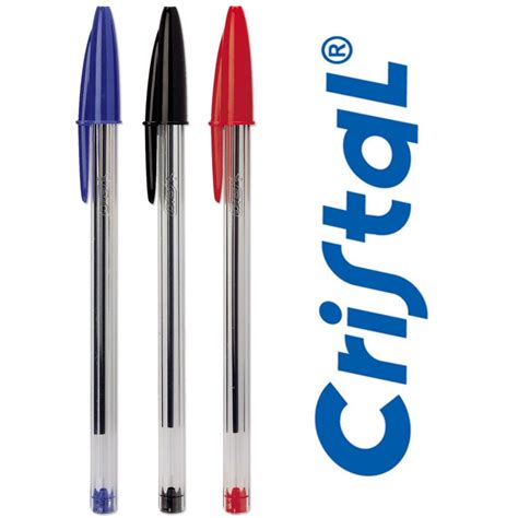 Caneta Bic Cristal 1 0 Azul Vermelha E Preta Alta Durabilidade Macia