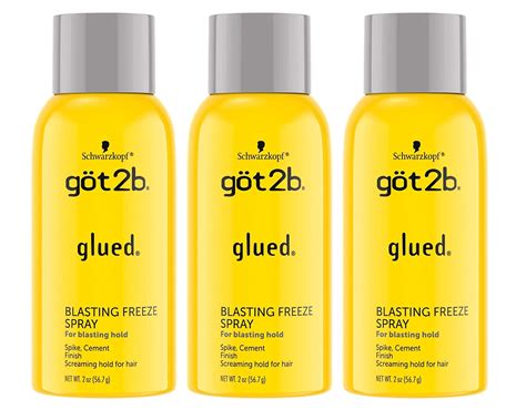 Got2b Glued Blasting Freeze Hairspray 2 Ounce Pack Of 3 Walmart