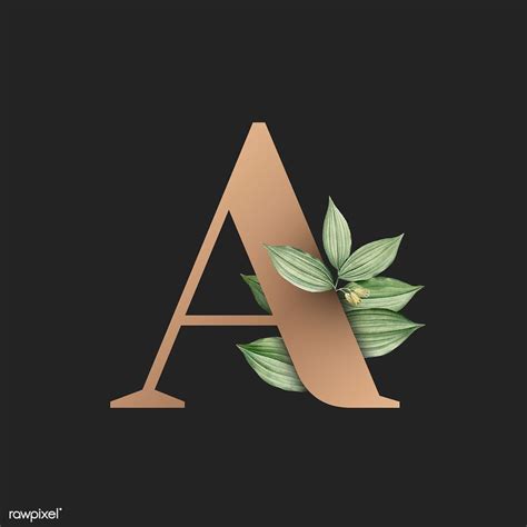 Botanical Capital Letter A Vector Premium Image By Rawpixel