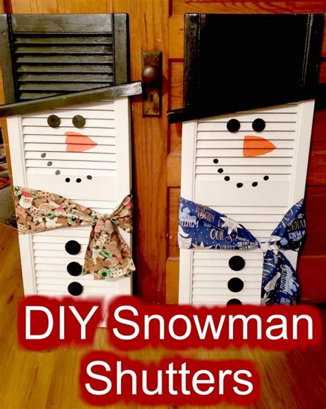 Diy Christmas Snowman Shutters —