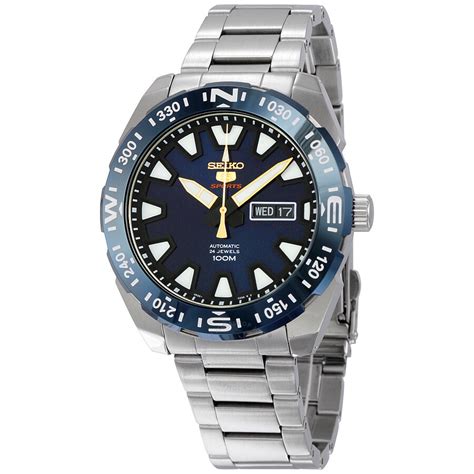 Seiko 5 Sport Automatic Blue Dial Stainless Steel Men S Watch SRP747