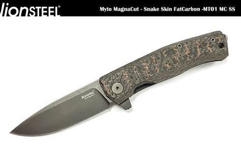 Lion Steel Myto Snake Skin FatCarbon 蛇皮銅碳纖柄 Frame Lock 折刀 CPM