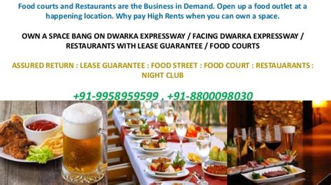 9958959599, food court in assured return on dwarka expressway, food ...