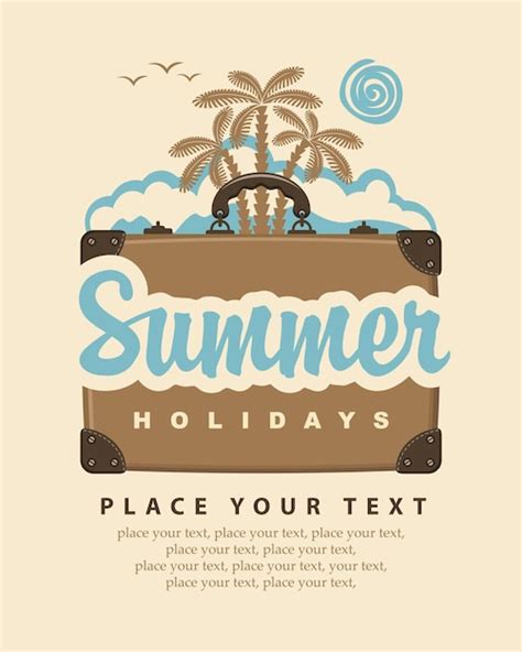 Premium Vector Hello Summer Holidays Poster