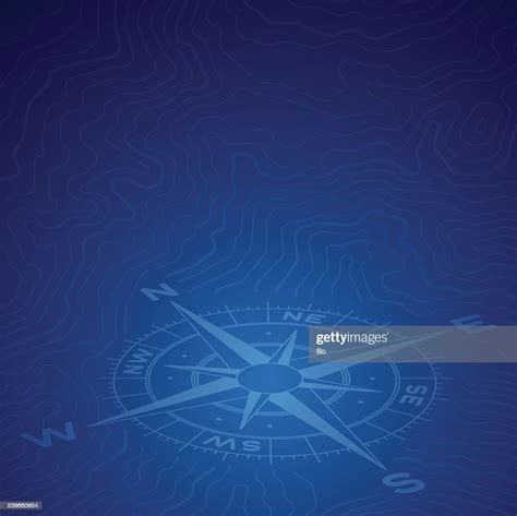 Blue Compass Topographic Background High Res Vector Graphic Getty Images