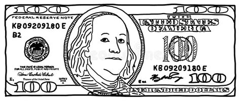 Hundred Dollar Bill Coloring Page