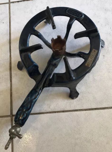 ANCIEN RECHAUD A Gaz En Fonte Émaillé Godin Bleu Vintage EUR 25 00