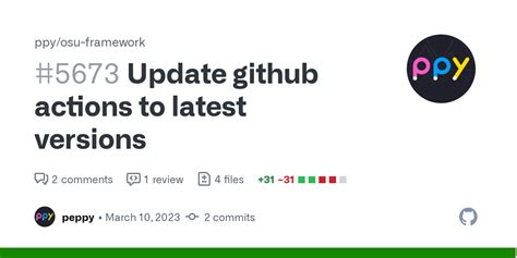 Update Github Actions To Latest Versions By Peppy Pull Request