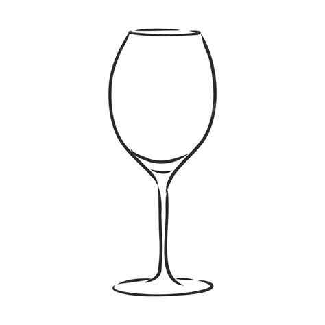 Wine Glass Outline Vector