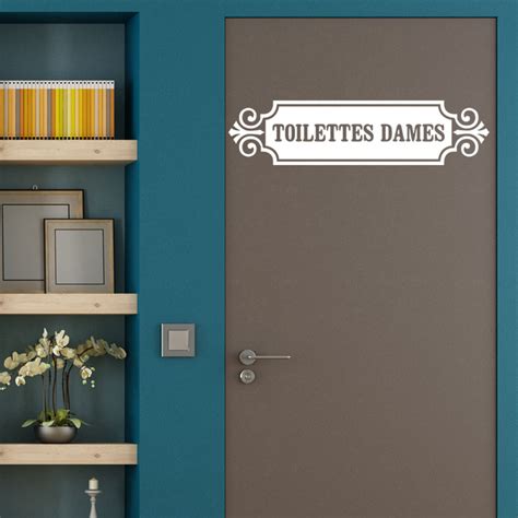 Sticker Porte Toilette Citation Toilettes Dames Stickers Toilettes Porte Ambiance Sticker