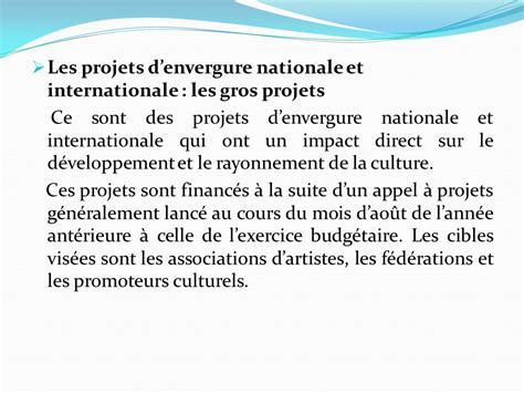 Theme Gestion Du Fonds Daide A La Culture Financement Des Projets