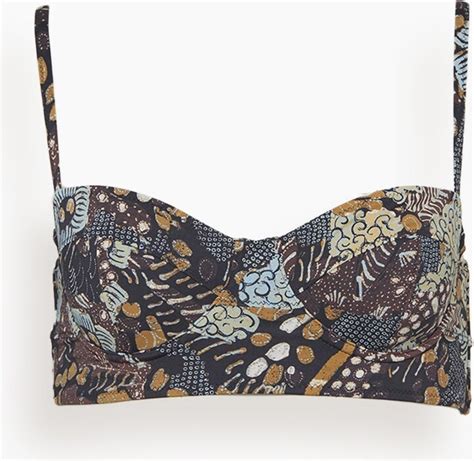 Ulla Johnson Zahara Bikini Top In Batik Shopstyle Two Piece Swimsuits