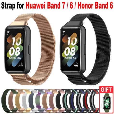 Dây Đeo Inox Cho Đồng Hồ Thông Minh Huawei Band 7 6 Honor Band 6