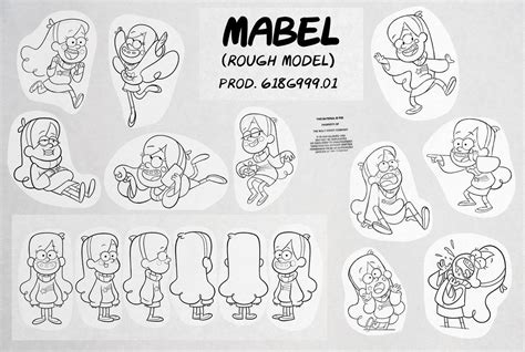 Model Sheet For Mabel Pines Gravity Falls Disney 2012 Gravity