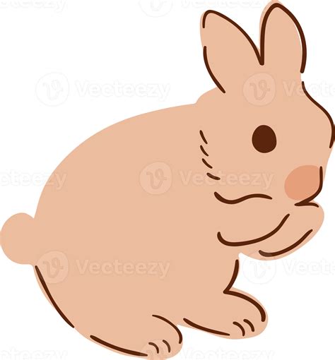 Easter Baby Rabbit Graphic Element Cute Bunny Isolated Element Spring