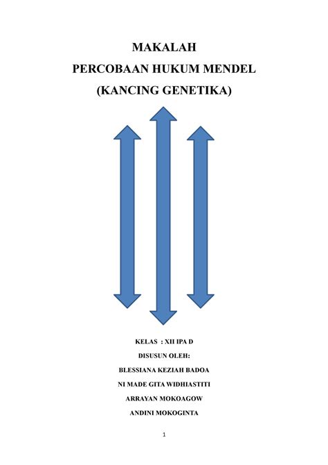 Makalah Biologi Makalah Percobaan Hukum Mendel Kancing Genetika