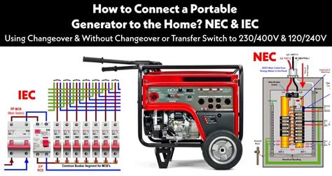 How To Connect A Portable Generator To The Home Nec And Iec