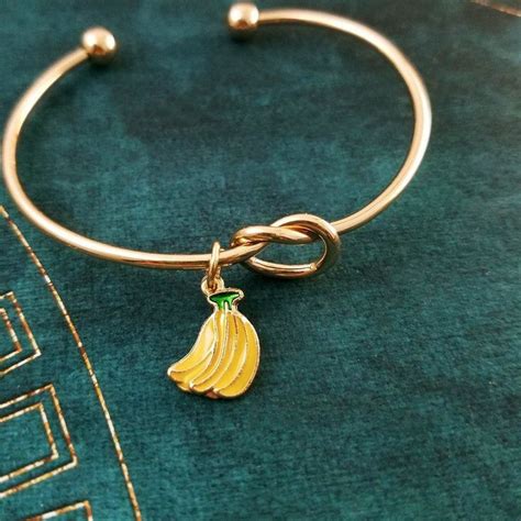 Bananas Bangle Banana Bracelet Knot Bracelet Banana Pendant Etsy