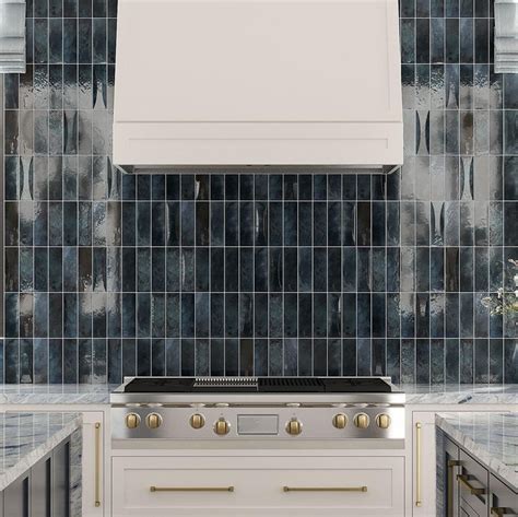 Luna Blue 2 5x8 Ceramic Subway Tile Backsplash And Shower