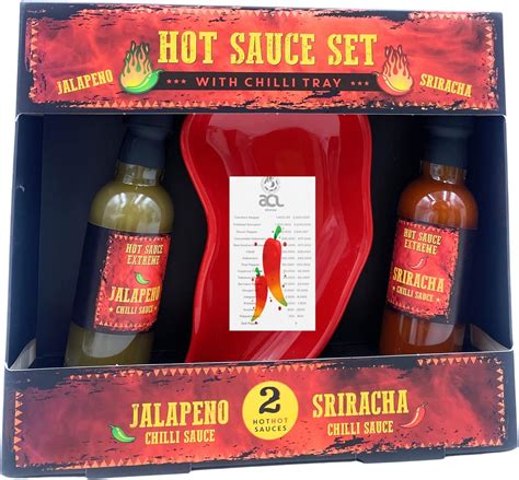 Chilli Hot Sauce Gift Set Extreme Hot Spicy Sauces Ceramic Chilli