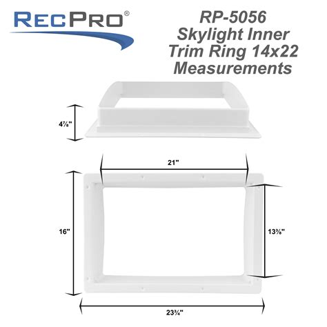 Rv Skylight Interior Trim Ring Garnish Recpro