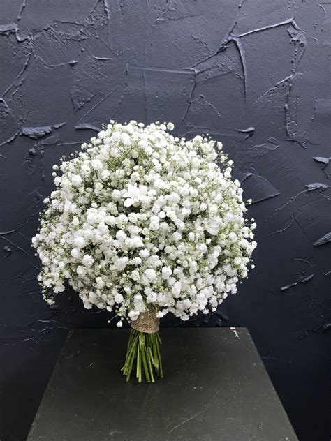 Gypsophila Bridal And Bridesmaids Bouquets Tied With Twine Gypsophila