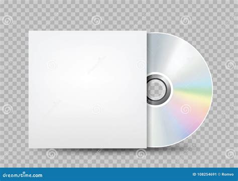 Compact Disc White Cover Transparent Stock Vector Illustration Of