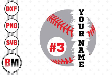 Baseball Custom Name Svg Png Dxf Files So Fontsy