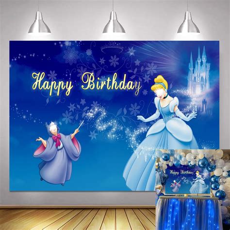 Amazon.com : Princess Birthday Backdrop Fairy Tale Princess Castle ...