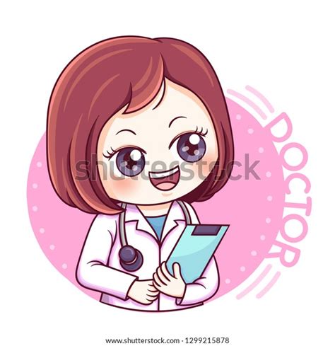 Illustration Cartoon Character Female Doctor Stock Vector Royalty Free