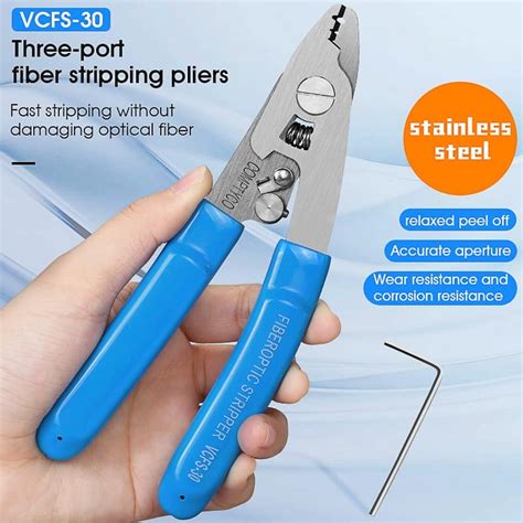 COMPTYCO VCFS 30 Three Port Fiber Optical Stripper Pliers Wire Strippers