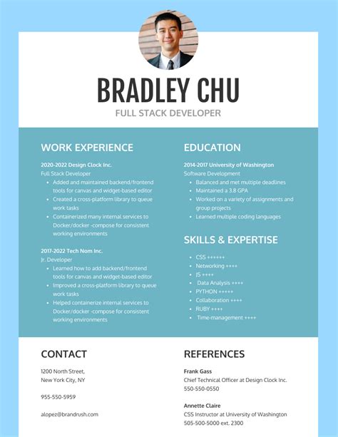 Blue Resume Template