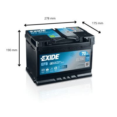 Batterie Efb Exide El V Ah A Batteries Auto Voitures X