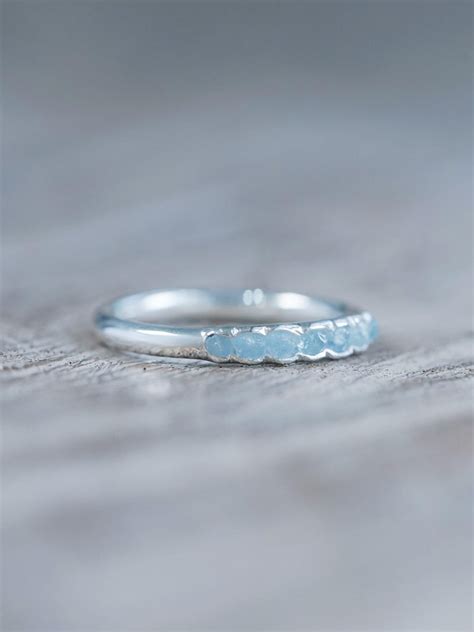 Rough Aquamarine Ring with Hidden Gems - Gardens of the Sun | Ethical ...