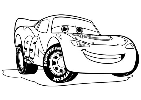 Lightning McQueen coloring pages - ColoringLib