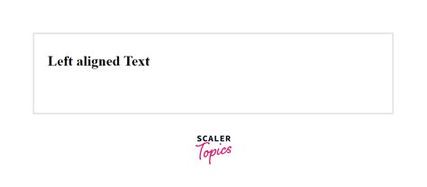 How To Align Text In Html Scaler Topics