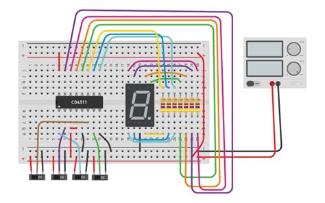 Circuit Design Decodificador Bcd Display De 7 Segmentos Tinkercad