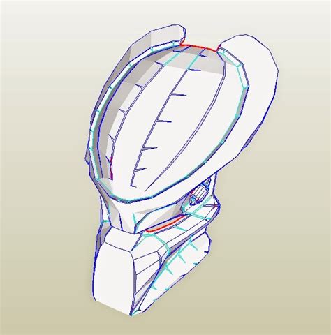 How To Make Predator Costume Mask Cardboard Diy Template