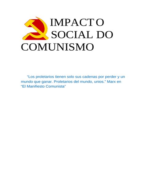 Impacto Social Do Comunismo