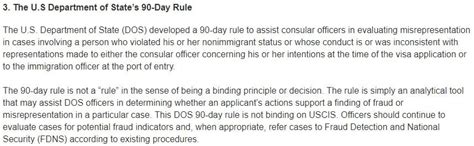 USCIS Updates Policy Manual To Address DOS 90 Day Rule For Presumption