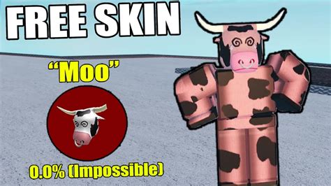 How To Get The Secret Cowmoo Skin And Badge Free Vip Server Youtube