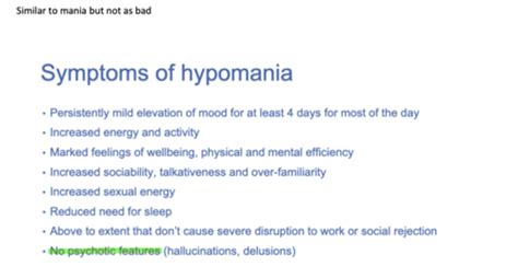 Bipolar Disorder Flashcards Quizlet