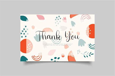 thank you card template design 17299665 Vector Art at Vecteezy