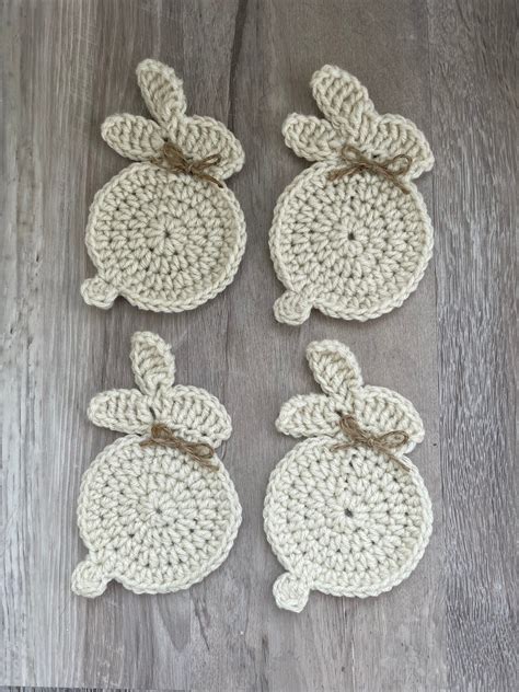 Rustic Farmhouse Easter Bunny Coasters Set Of Four Etsy Canada