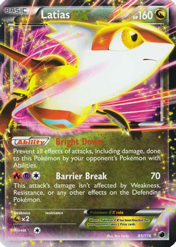 Latias EX 85 116 Rare Holo EX Pokemon Singles BW Plasma