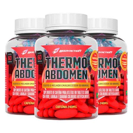 Kit 3 Thermo Abdomen 60 Cápsulas BodyAction App Pharma