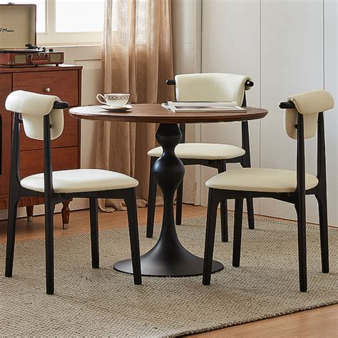 NashyCone 4 Piece Faux Leather Reception Set Table Included