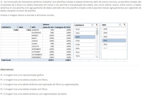 Na Construção De Indicadores Podemos Trabalhar Planilhas