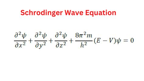 What Is Schrodinger Wave Equation Science Query